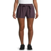 Ženske sportske kratke hlače od elastične tkanine s prednjim vezicama