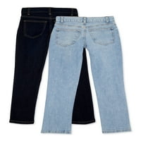 Wonder Nation Boys Slim Straight Jeans, 2-Pack, veličina 4- & Husky