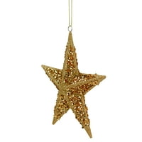 5,5 sjajni Božićni ukras u obliku zlatne zvijezde