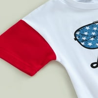 ; / kombinezon za novorođene dječake 4. srpnja, bodi kratkih rukava U Stilu američke pidžame, ljetna odjeća