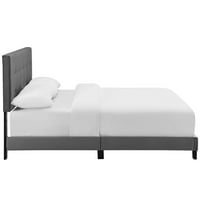 Baršunasti krevet u sivoj boji