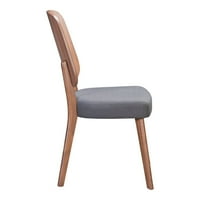 Blagovaonska stolica od oraha i tamno sive boje