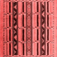 Moderni pravokutni tepisi za unutarnje prostore, Jednobojni Crveni, 6' 9'