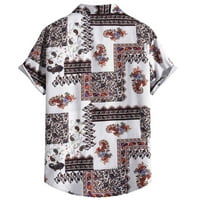 Ležerni modni etnički gornji dio s reverom preko košulje kratkih rukava s ovratnikom bluza i košulja na prodaju