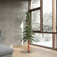 Prirodno Alpsko umjetno božićno drvce od 8', Topla bijela LED svjetla-božićno drvce od 8 ' - sezonski unutarnji dekor kuće