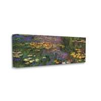 Stupell Industries živopisno tradicionalno slikanje vode ljiljani detalji Monet platno zidna umjetnost Claude Monet