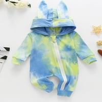 Odjeća za bebe&kombinezon dugih rukava s kapuljačom, slatko odijelo za zečje uši
