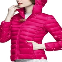 Ženski kaput s dugim rukavima, jednobojna jakna, zimski labavi Kaputi, kardigan, ružičasta i crvena boja