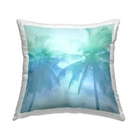 Stupell Industries plave palme iznad glave tiskane jastuke za bacanje jastuka od Mia Jensen