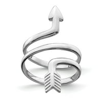 Zaručnički prsten od bijelog sterling srebra presvučen rodijem, veličina 5
