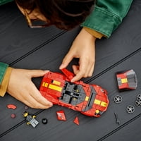 Sportski crveni trkački automobil prvaka u brzini, komplet za sastavljanje modela automobila igračaka u automobilu s minifigurom