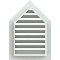 Ekena Millwork 28 W 24 H doseljeno gornji otvor za zabave: Funkcionalan, PVC Gable Vent W 1 4 Flat Trim okvir