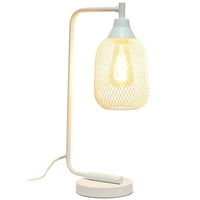 Stolna svjetiljka od mrežaste žice elegantnog dizajna, mat bijela