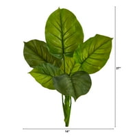 Gotovo prirodno 27 Veliki filodendronski list umjetna biljka, zelena