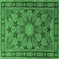 Tradicionalne pravokutne perzijske prostirke u smaragdno zelenoj boji tvrtke, 5' 8'
