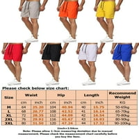 Muški donji dio za aktivnosti na otvorenom, klasične jednobojne fitness kratke hlače, Trenirke za trčanje s vezicama