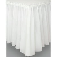 Plastična suknja za stol, noga, bijela, 1 karat