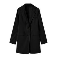 Ženske jakne ženska poslovna odjeća jednobojni jednoredni kardigan s dugim rukavima za mršavljenje kaput odijelo gornji dio za žene