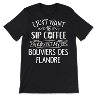 Smiješni flandrijski psić Bouvier i košulja za kavu-Pijuckajte i Pi