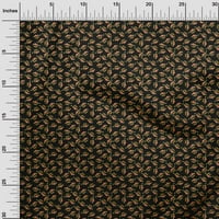 Jednobojna pamučna svilena Crna Tkanina Pribor za prošivanje s cvjetnim printom tkanina za šivanje širine dvorišta