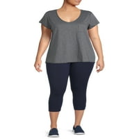 Terra & Sky Women's Plus Size Capri gamaša, 2-pack