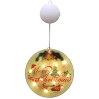 Božićni ukrasi viseći Božićni ukrasi za ukrašavanje vanjskih božićnih prozora na baterije s upaljenim LED žaruljama za božićno drvce