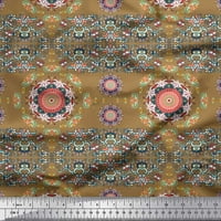 Pamučna poplin tkanina od mandale širokog dvorišta s cvjetnim printom