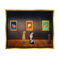 Muzej smiješnih pasa Stupella Galerija životinja životinje i insekti slikanje Zlatnog plovka uokvireni umjetnički tisak zidna umjetnost