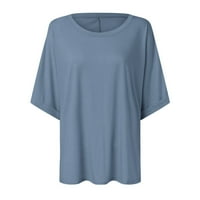 Ženske majice kratkih rukava za slobodno vrijeme, preveliki vrhovi, ljetni vrhovi s okruglim vratom, široka ležerna majica, majica