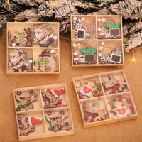 Dekoracije atmosfera Božićni obrti dekoracije kriške umjetnički privjesci za lutke čips dječji pokloni s rupom, Tip 4