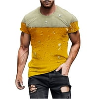Majice za golf za muškarce, Muška modna majica s printom, bluza s kratkim rukavima s okruglim vratom, ležerni vrhovi, majice za vježbanje