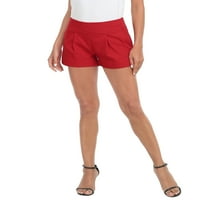 Ženske modne kratke hlače ljetne kratke hlače visokog struka s unutarnjim šavom 3, crvena eo