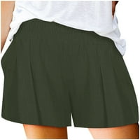 Donje Ženske kratke hlače donje Ležerne ljetne kratke hlače s džepovima i elastičnim strukom, široke jednobojne kratke hlače