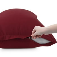 Jedinstveni prijedlozi 4-dijelne Burgundske standardne jastučnice od mekog mikrovlakana