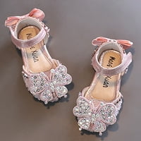 _ / Djevojačke sandale s niskim potpeticama, svjetlucave vjenčane večernje cipele princeze s cvjetnim uzorkom za malu djecu