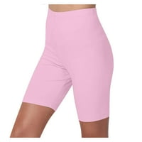 Donje hlače, Ženske jednobojne prozračne kratke hlače za jogu, trenirke u ružičastoj boji