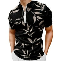 Muške košulje Muška košulja Golf Majica Retro kontrastne boje ulična odjeća kratkih rukava s printom na kopčanje modni dizajner Casual