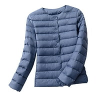 Ženski kaputi u modnoj jesensko-zimskoj toploj prošivenoj kratkoj tankoj jakni za mršavljenje s okruglim vratom, gornji dio Plus