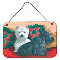 Carolines Treasures PPP3277DS Zid ili vrata grafike Westie i Scottie Great Scots 8x12, multi-boji