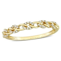 Carat T.W. Dijamant 14KT Mini Link prsten od žutog zlata