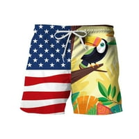Rasprodaja 4. srpnja muške ljetne kratke hlače s američkom zastavom, kratke hlače za plažu za Dan neovisnosti, havajske sportske