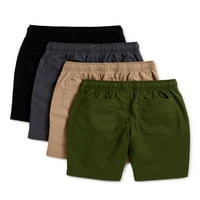 Wonder Nation Boys Svakodnevno vuče kratke hlače, 4-pack, veličine 4- & Husky