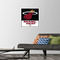 Miami Heat-plakat s logotipom na zidu s gumbima, 14.725 22.375