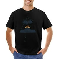 Vintage majica Palms In Triangle Muška хлопковая klasična majica okruglog izreza i kratkih rukava Unise Black 3XL