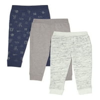 Ganimals Baby and Toddler Boy French Terry Jogger hlače, 3-pack, veličine 12m-5t