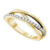 Dijamantna princeza od žutog zlata 14k Ženska princeza s dijamantnim solitaireom za mladence zaručnički prsten