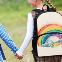 Školski ruksak s duginim printom podesiva naramenica školska torba za djevojčice i dječake vodootporna torba za putovanje na posao