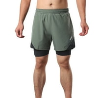 Muške kratke hlače za trčanje od 2 u 1 s džepovima za ručnike brzo suhe kratke hlače za vježbanje u teretani