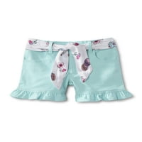 Djeca iz Ganimals Girls '4- Twill kratkih hlača s pojasom