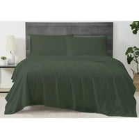 Cannon Solid Percale Green Queen Set